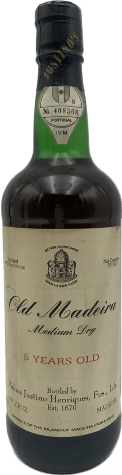 photo du vin Old Madeira Medium Dry 5 Years Old Justino Henriques nm