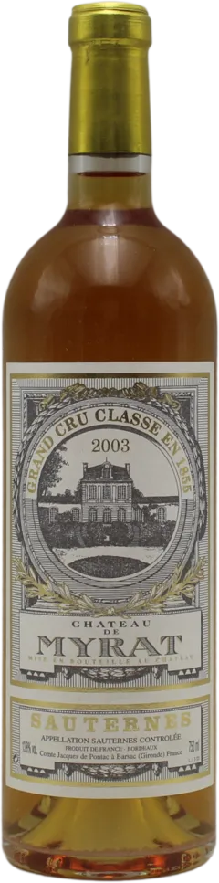 photo du vin Château de Myrat 2003