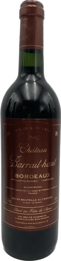 image du vin Château Barrail-Haut 2002