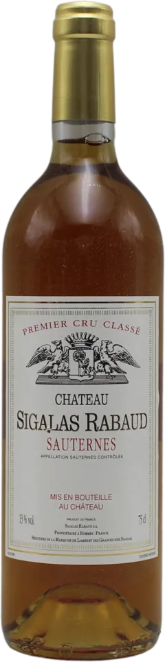 vue du vin Château Sigalas Rabaud 2002
