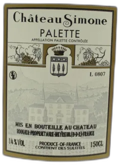 photo du vin Simone Rouge Château Simone 2020