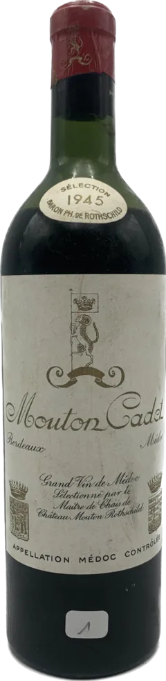 photos du vin Mouton Cadet Bas 1945