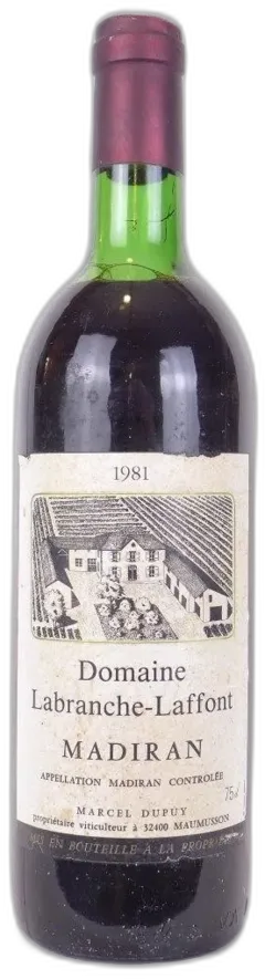 vue du vin 1981 Madiran Domaine Labranche-Laffont Rouge Sud-Ouest