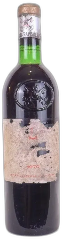 capture du vin 1970 Pessac-Léognan Château Pape Clément Grand Cru Classé Étiquette Extrêment Abîmée Année Lisible) Rouge Bordeaux