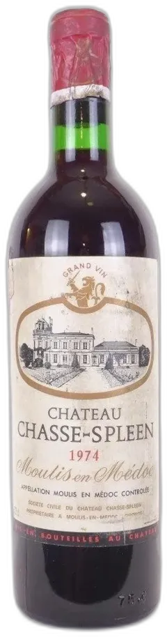 image du vin 1974 Moulis Château Chasse-Spleen Rouge Bordeaux