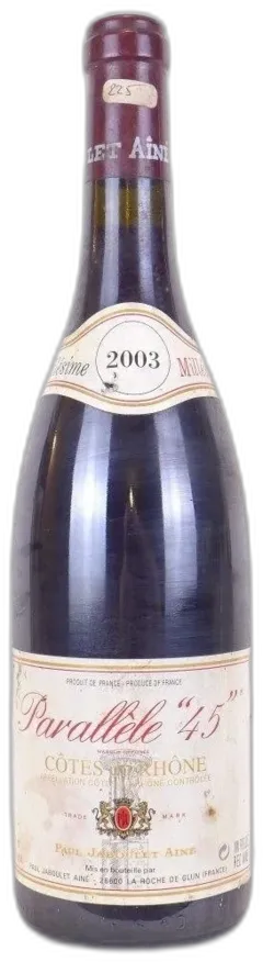 image du vin 2003 Côtes du Rhône Paul Jaboulet Ainé Parallèle 45 Rouge Rhône
