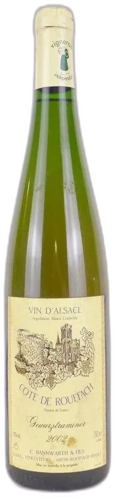 capture du vin Gewurztraminer Bannwarth et Fils Côte de Rouffach