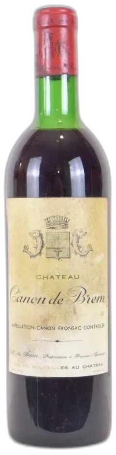 aperçu du vin 1971 Canon-Fronsac Château Canon de Brem b2 Rouge Bordeaux