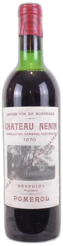 illustration du vin 1970 Pomerol Château Nenin Rouge Bordeaux