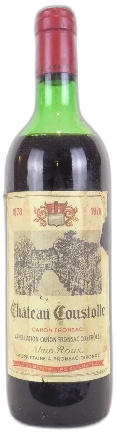 photo du vin 1978 Canon Fronsac Château Coustolle Étiquette Abîmée) Rouge Bordeaux