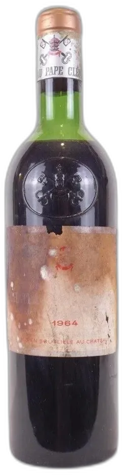 image du vin 1964 Pessac-Léognan Château Pape Clément Grand Cru Classé Étiquette Abîmée) Rouge Bordeaux