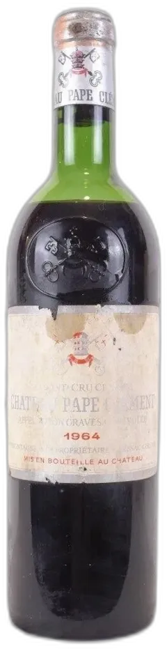 image du vin 1964 Pessac-Léognan Château Pape Clément Grand Cru Classé Étiquette Abîmée) Rouge Bordeaux