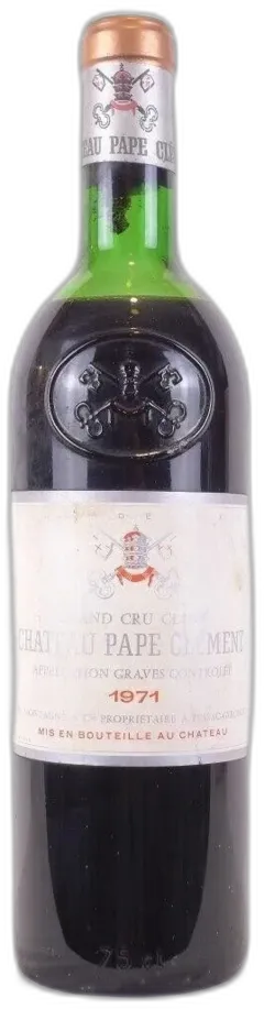 photo du vin 1971 Pessac-Léognan Château Pape Clément Grand Cru Classé b1 Rouge Bordeaux