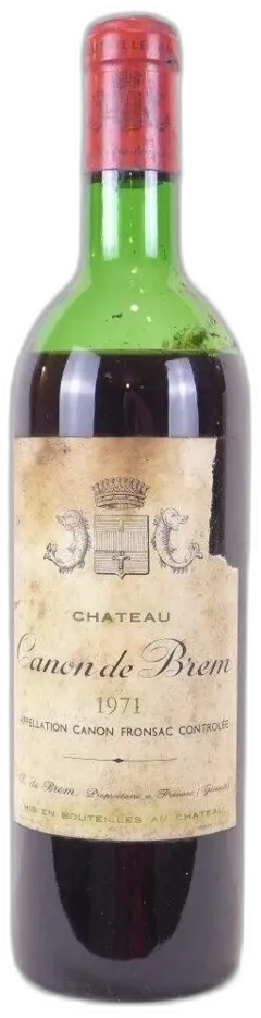 aperçu du vin 1971 Canon-Fronsac Château Canon de Brem b2 Rouge Bordeaux