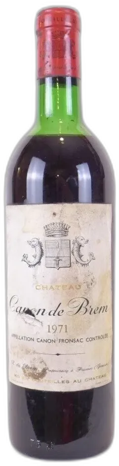 aperçu du vin 1971 Canon-Fronsac Château Canon de Brem b2 Rouge Bordeaux