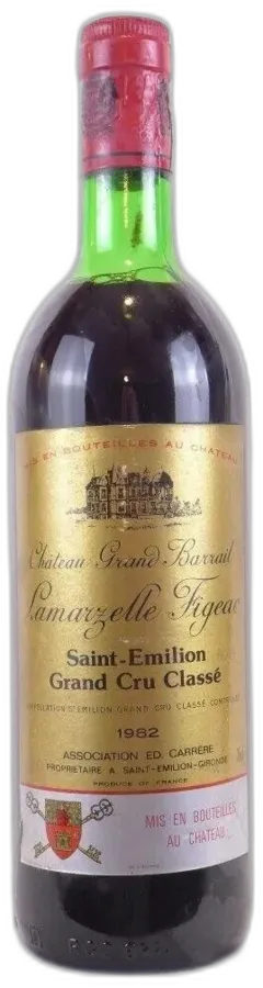 illustration du vin 1982 Saint-Émilion Château Grand Barrail Lamarzelle Figeac Grand Cru Classé Rouge Bordeaux