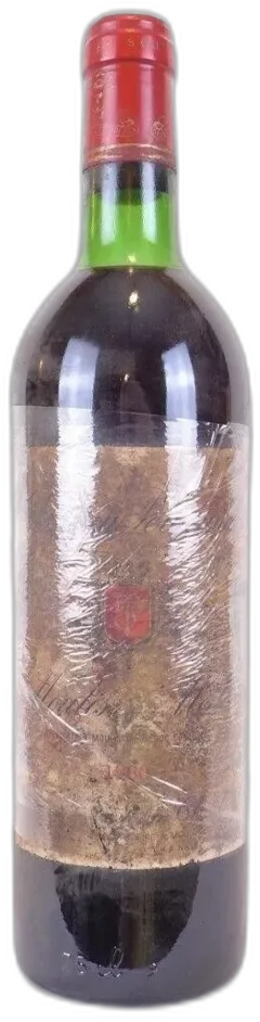 image du vin 1980 Moulis Château Poujeaux Étiquette Sale) Rouge Bordeaux