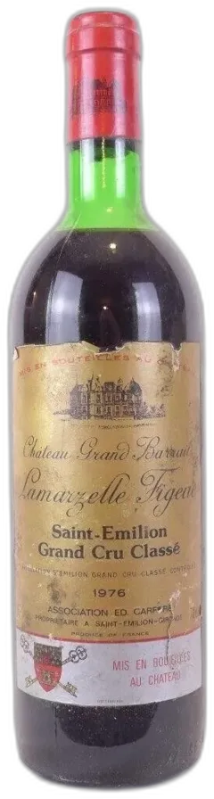 photo du vin 1976 Saint-Émilion Château Grand Barrail Lamarzelle Figeac Grand Cru Classé Rouge Bordeaux