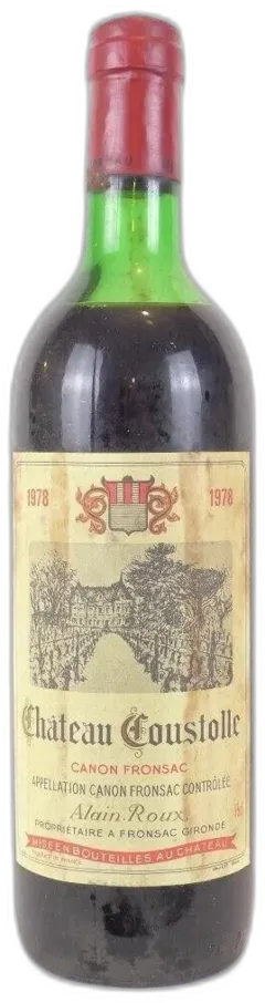 illustration du vin 1978 Canon-Fronsac Château Coustolle b1 Rouge Bordeaux
