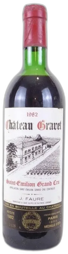 image du vin 1982 Saint-Émilion Château Gravet Jean Faure Grand Cru Capsule Oxydée) Rouge Bordeaux