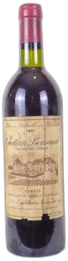 photo du vin 1981 Pessac-Léognan Château Bouscaut Grand Cru Classé Rouge Bordeaux