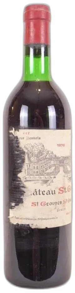 photo du vin 1978 Saint-Georges Saint-Émilion Château Saint-Georges Sce Petrus Desbois Étiquette Abîmée b1 Rouge Bordeaux