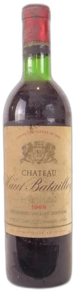 image du vin 1968 Pauillac Château Haut-Batailley Grand Cru Classé Rouge Bordeaux