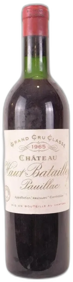 illustration du vin 1965 Pauillac Château Haut-Batailley Grand Cru Classé Rouge Bordeaux