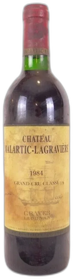 vue du vin 1984 Pessac-Léognan Château Malartic-Lagravière Grand Cru Classé Rouge Bordeaux