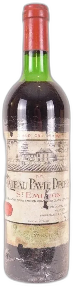 photo du vin 1975 Saint-Émilion Château Pavie Decesse Grand Cru Classé b2 Rouge Bordeaux