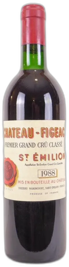 vue du vin 1988 Saint-Émilion Château Figeac Grand Cru Classé Rouge Bordeaux