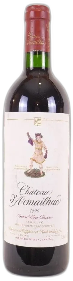 photo du vin 1996 Pauillac Château d’Armailhac Grand Cru Classé Rouge Bordeaux