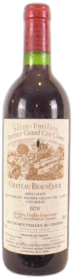 photo du vin Château Beauséjour Duffau-Lagarrosse