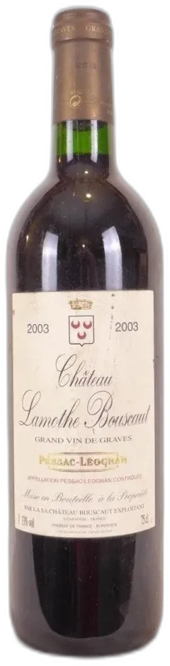 photos du vin 2003 Pessac-Léognan Château Lamothe Bouscaut Rouge Bordeaux