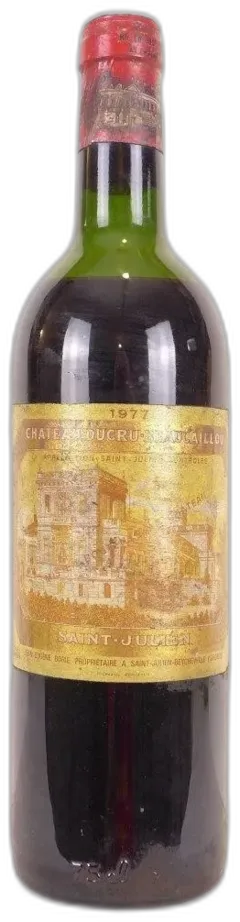 photos du vin 1977 Saint-Julien Château Ducru-Beaucaillou Grand Cru Classé Étiquette Sale) Rouge Bordeaux