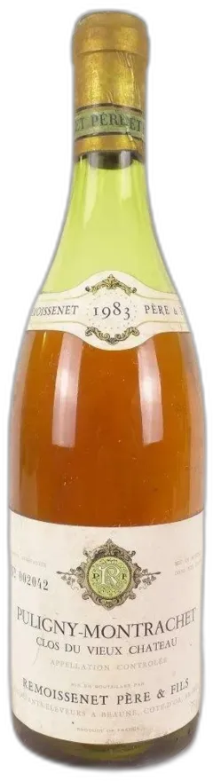 illustration du vin 1983 Puligny-Montrachet Remoissenet Clos du Vieux Château Blanc Bourgogne