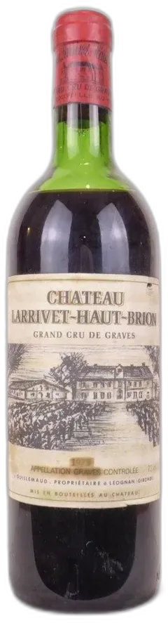 photos du vin 1973 Pessac-Léognan Château Larrivet-Haut-Brion Grand Cru Classé Rouge Bordeaux