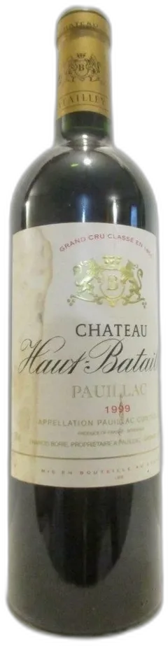 aperçu du vin 1999 Pauillac Château Haut-Batailley Grand Cru Classé b2 Rouge Bordeaux