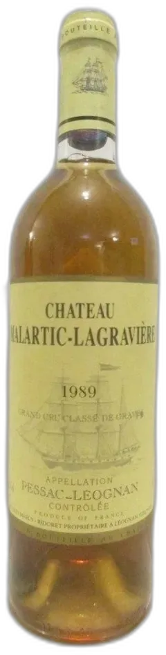 photo du vin 1989 Pessac-Léognan Château Malartic-Lagravière Grand Cru Classé Blanc Bordeaux