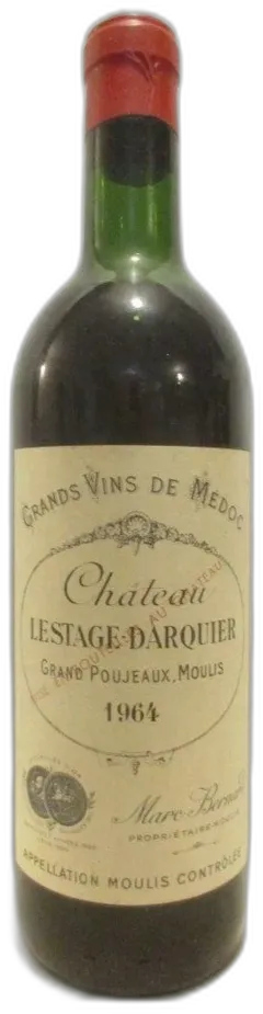 image du vin 1964 Moulis Château Lestage-Darquier Grand Poujeaux b2 Rouge Bordeaux
