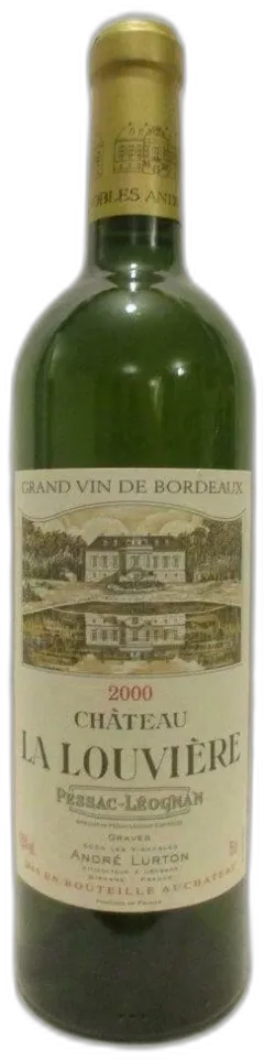 photo du vin 2000 Pessac-Léognan Château la Louvière Blanc Bordeaux France