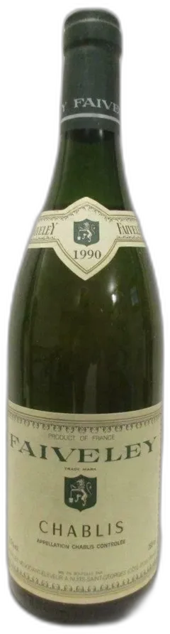 illustration du vin 1990 Chablis Faiveley Blanc Bourgogne France