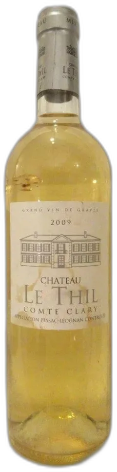 vue du vin 2009 Pessac-Léognan Château le Thill Étiquette Tachée) Blanc Bordeaux