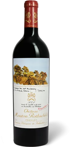 vue du vin Château Mouton Rothschild Pauillac 2004