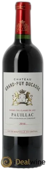 image du vin Château Grand Puy Ducasse 5ème Grand Cru Classé 2016
