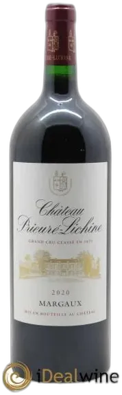 vue du vin Château Prieuré Lichine 4ème Grand Cru Classé 2020