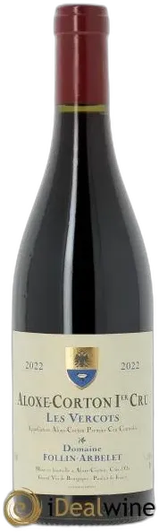 image du vin Aloxe-Corton 1er Cru les Vercots Follin-Arbelet 2022