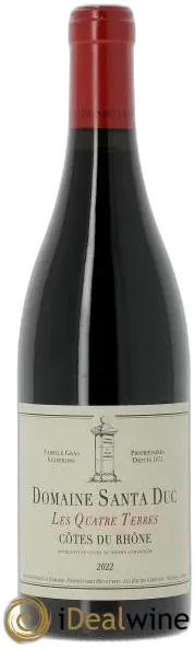photo du vin Côtes-du-Rhône Santa Duc les Quatre Terres Famille Gras 2022