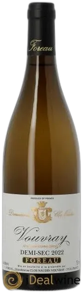 vue du vin Vouvray Sec Clos Naudin Philippe Foreau 2022