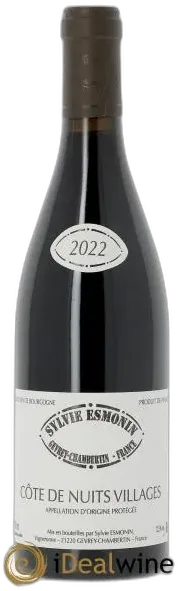 vue du vin Côte de Nuits-Villages Sylvie Esmonin 2022